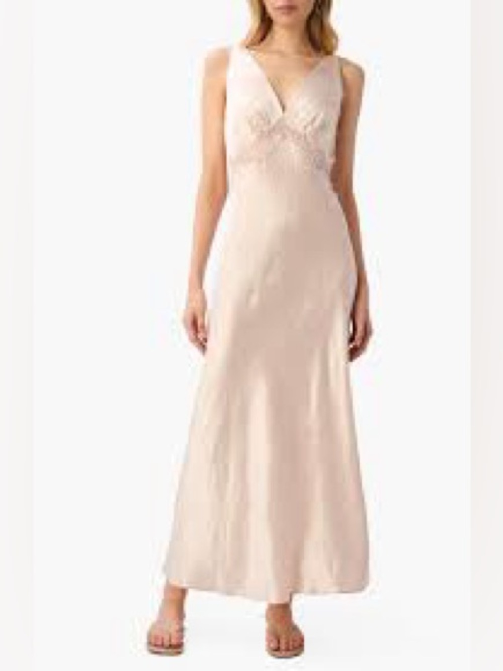 Scott McClintock Blush Lace-Trim Maxi Dress